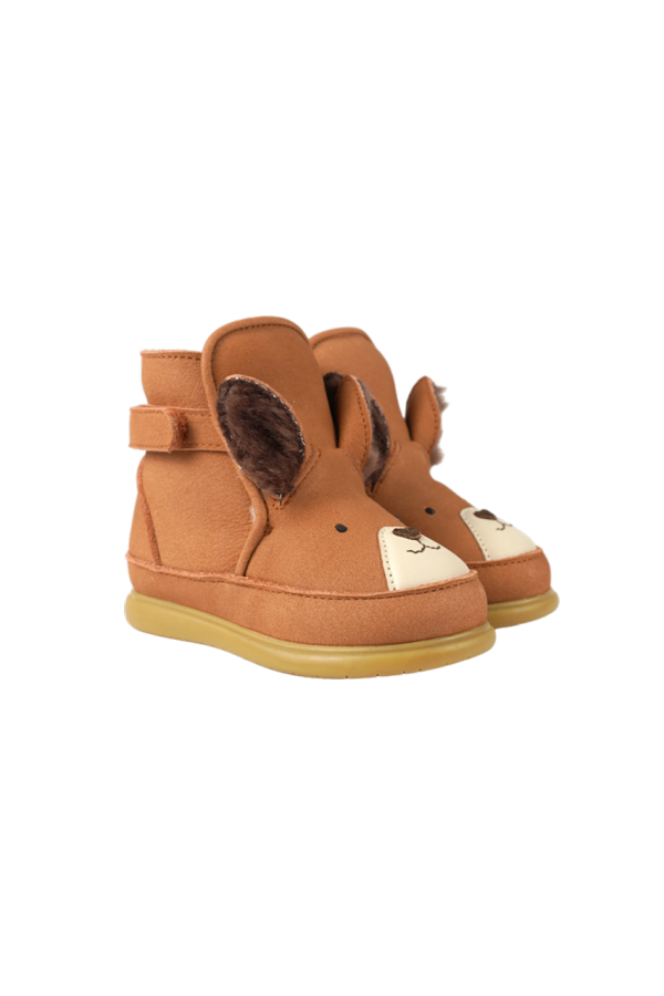 KIDS Donsje Dubu Exclusive Fluffy Squirrel Shoes - Walnut Nubuck