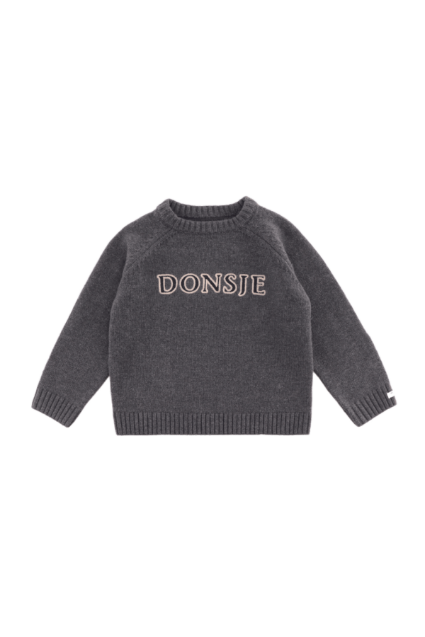 KIDS Donsje Fionn Merino Wool Sweater - Cloudy Grey Melange