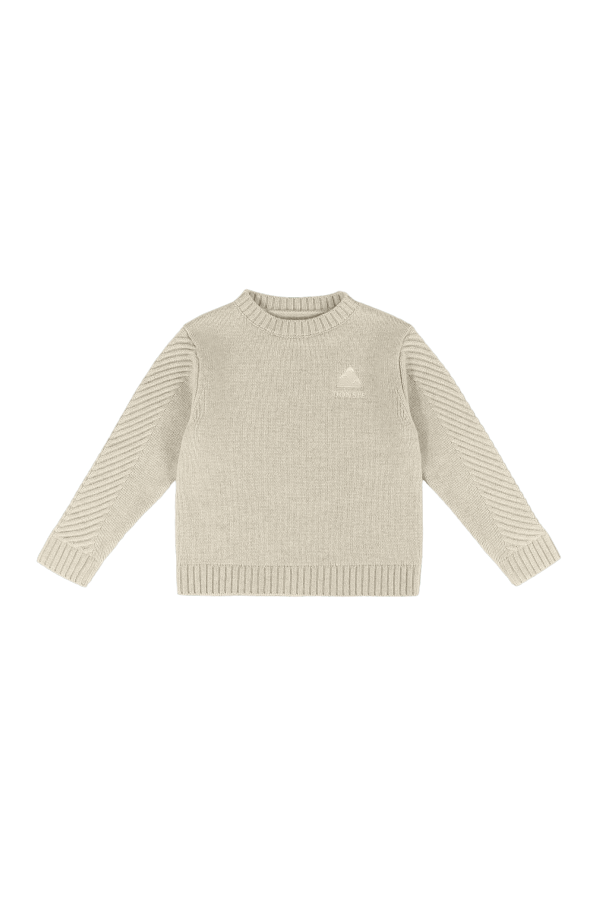 KIDS Donsje Geeratz Mountain Merino Wool Sweater - Arctic Ivory Melange