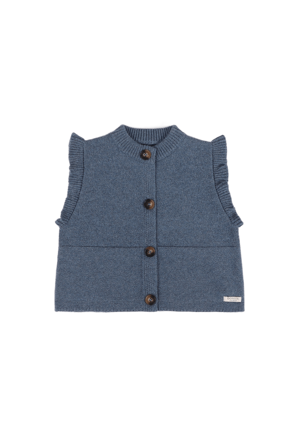 KIDS Donsje Hespera Vest - Royal Blue Melange
