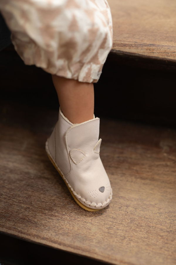 KIDS Donsje Kapi Classic Cat Booties - Lilac Nubuck