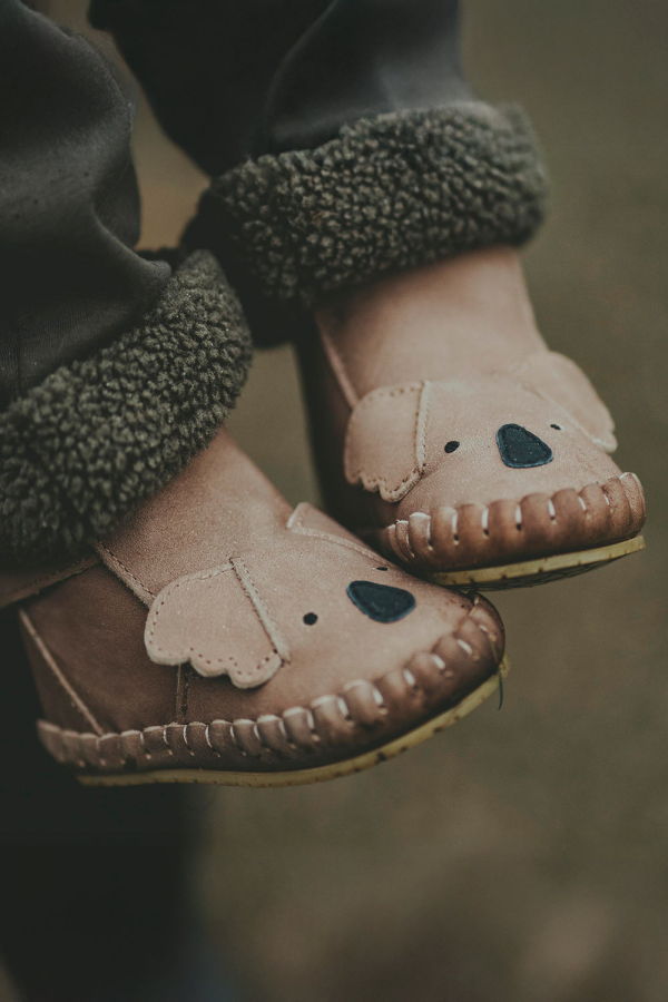KIDS Donsje Kapi Classic Koala Booties - Truffle Nubuck