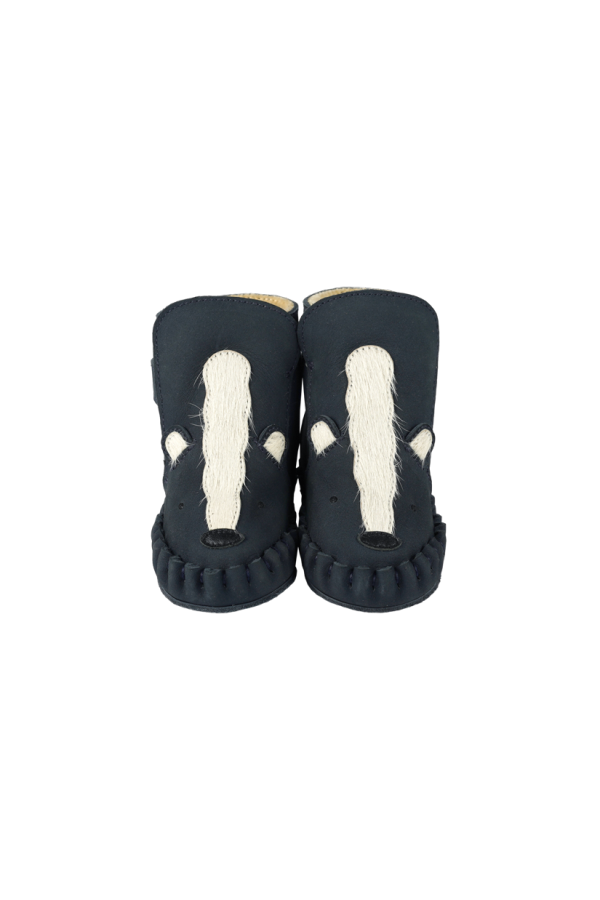 KIDS Donsje Kapi Exclusive Skunk Booties - Navy Nubuck