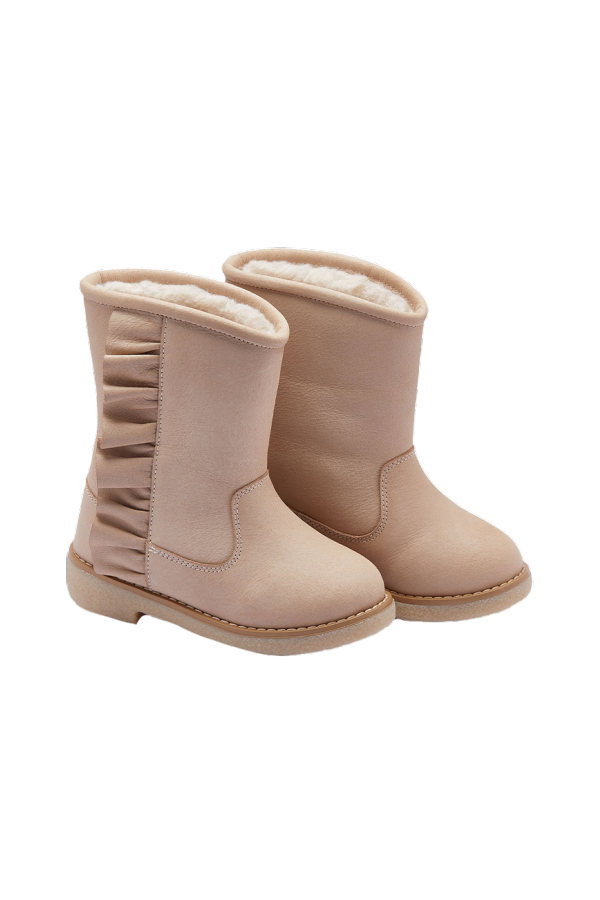 KIDS Donsje Kirsti Boots - Ivory Leather