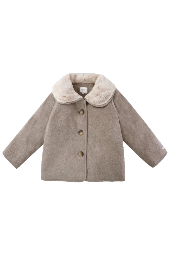 KIDS Donsje Levian Jacket - Dark Taupe Melange
