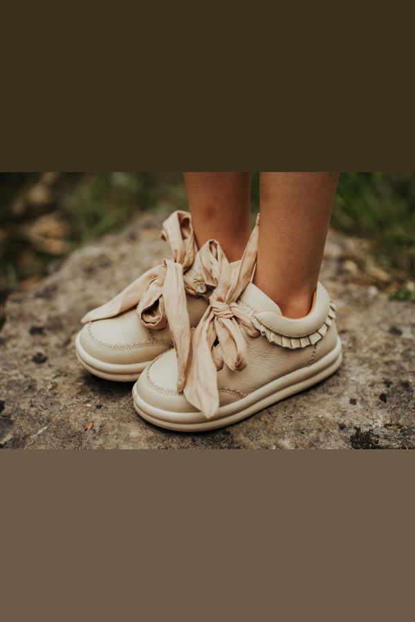 KIDS Donsje Lexley Sneakers - Cream Leather