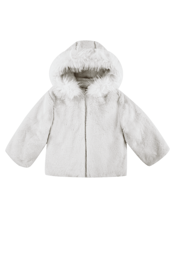KIDS Donsje Marigolde Jacket - Off White Teddy