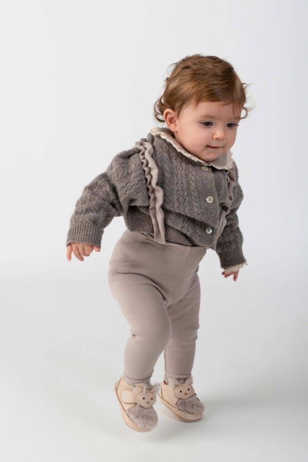 KIDS Donsje Matijn Kitten Sneakers - Powder Metallic Nubuck