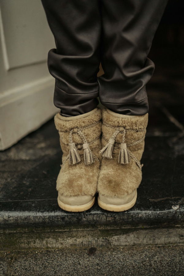 KIDS Donsje Myril Boots - Stone Sheep Wool
