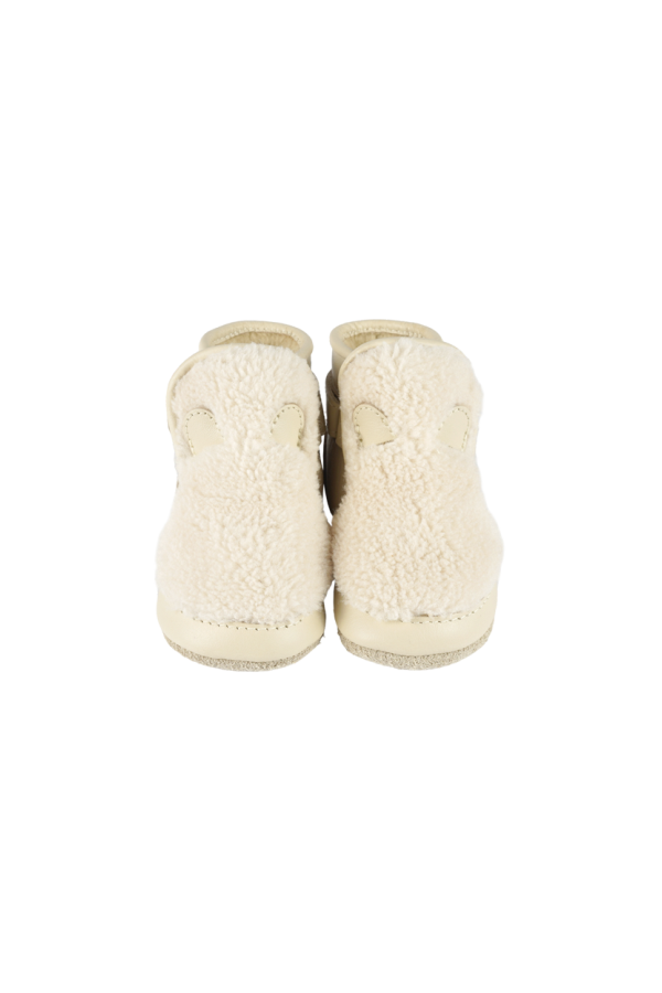 KIDS Donsje Richy Polar Bear Booties - Off White Curly Faux Fur