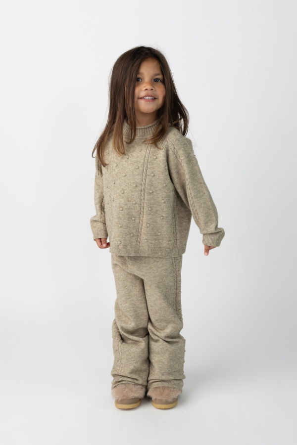 KIDS Donsje Sagee Sweater - Sesame Melange
