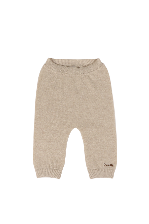 KIDS Donsje Sevijn Cashmere Wool Trousers - Soft Sand Melange