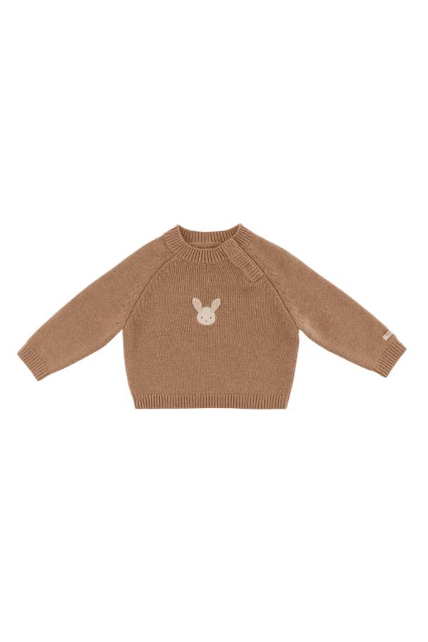 KIDS Donsje Sibbe Merino Wool Fluffy Bunny Sweater - Hazelnut