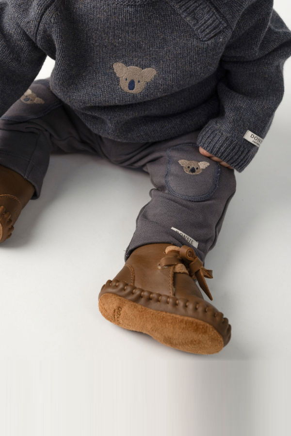 KIDS Donsje Sibbe Koala Merino Wool Sweater - Cloudy Grey Melange