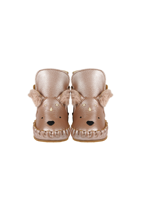 KIDS Donsje Smikki Deer Booties - Clay Metallic Leather