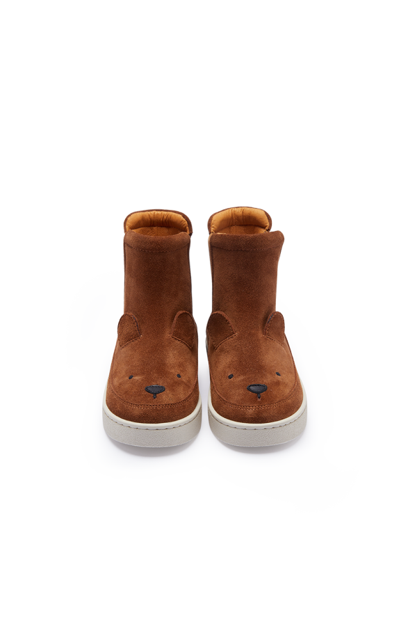 KIDS Donsje Thato Bear Boots - Cognac Suede