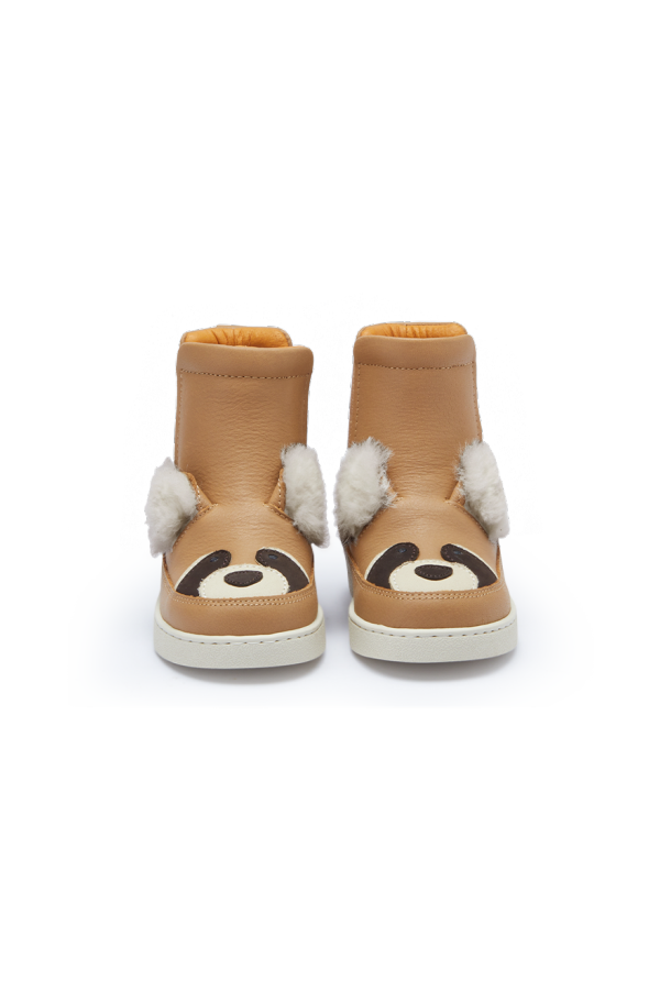 KIDS Donsje Thudo Exclusive Raccoon Boots - Truffle Leather