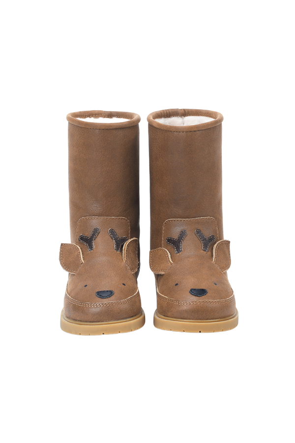 KIDS Donsje Wadudu Special Stag Boots - Chestnut Leather