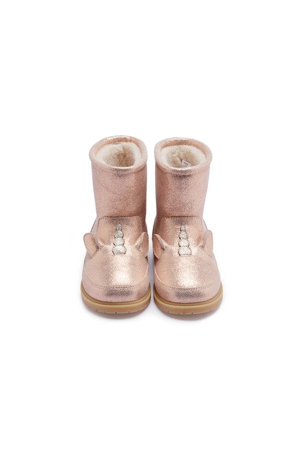 KIDS Donsje Xelly Unicorn Boots - Powder Metallic Leather