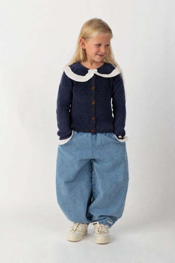 KIDS Donsje Zoila Cardigan - Blue Marine