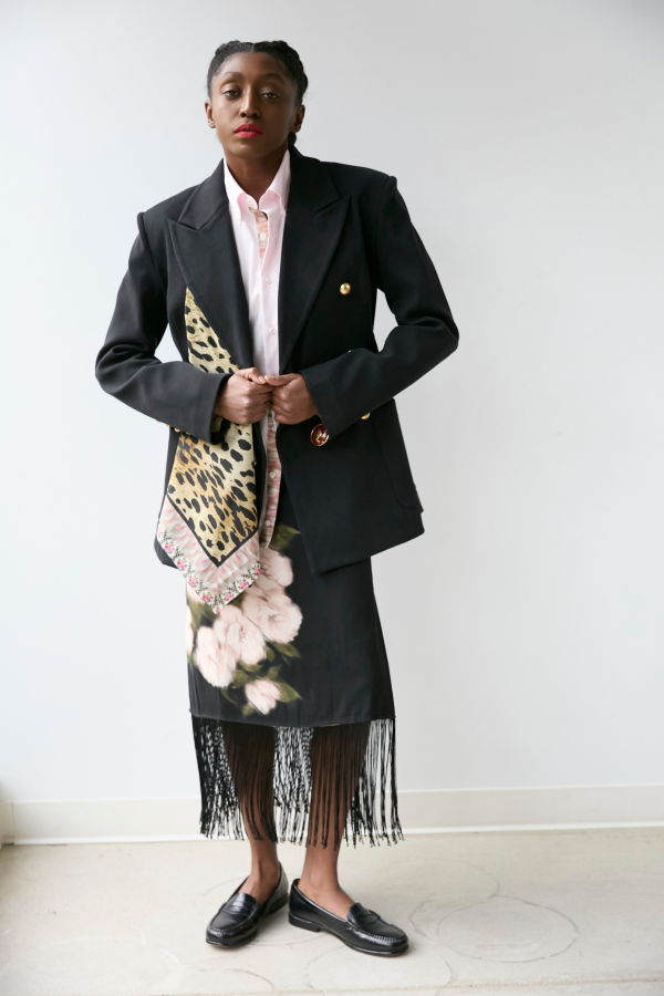 Hope for Flowers by Tracy Reese Scarf - Jaguar & Distorted Floral