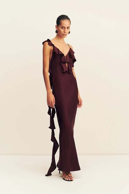 Shona Joy La Lune Strapless Column Maxi Dress
