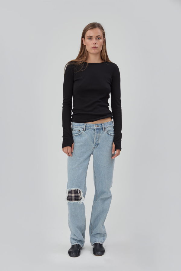 Still Here Life Jean - Vintage Blue Patched