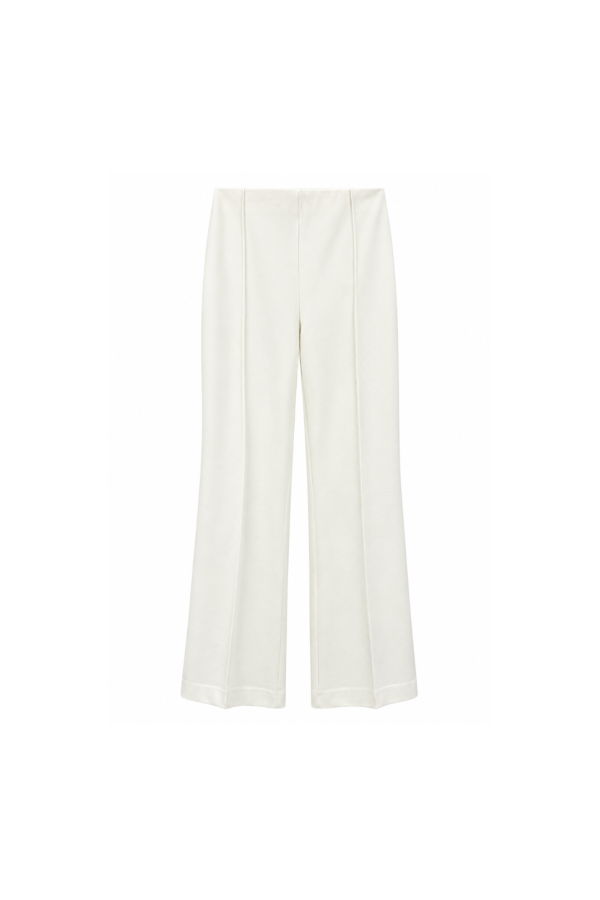 ELLIOTT LAUREN Ponte Wide Pull-On Pant - Winter White