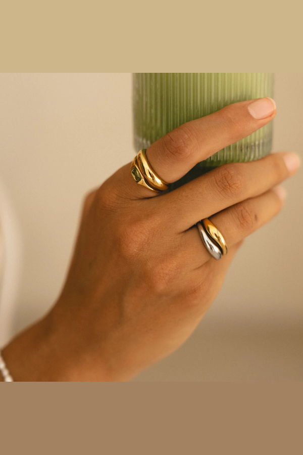 ATOLEA Mood Swings Ring Set - Gold
