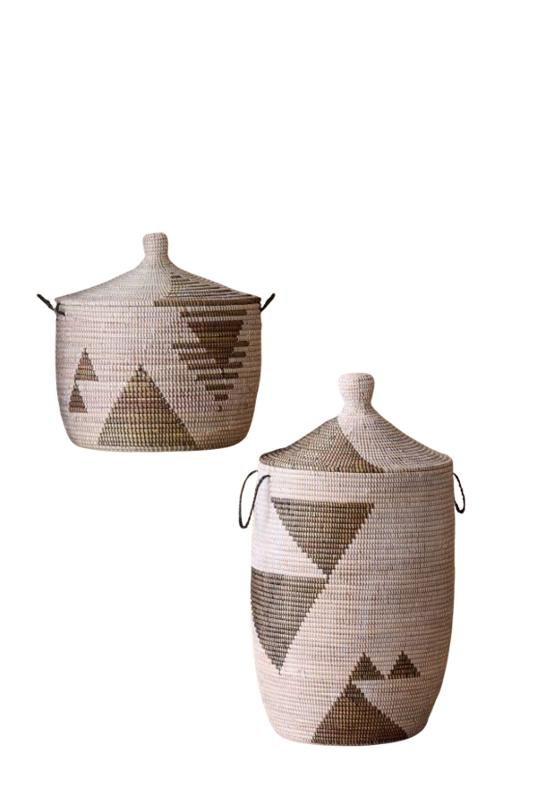 Mbare Storage Basket - Graphic Print Black/White