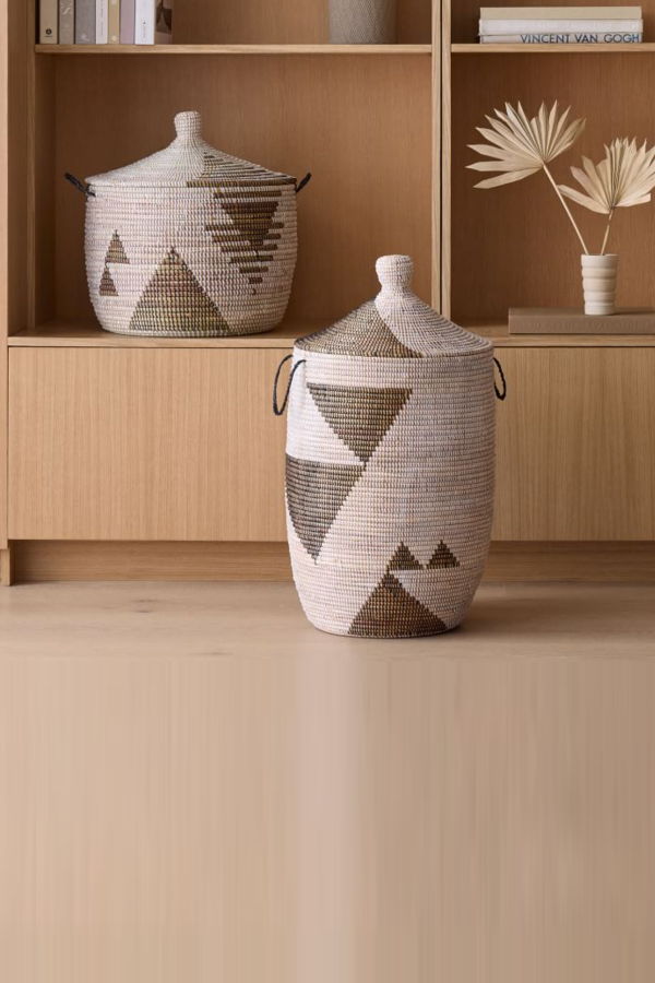 Mbare Storage Basket - Graphic Print Black/White