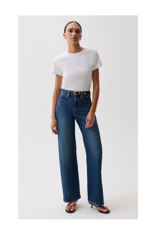 Pistola Kyra High Rise Bowed Wide Leg Jeans