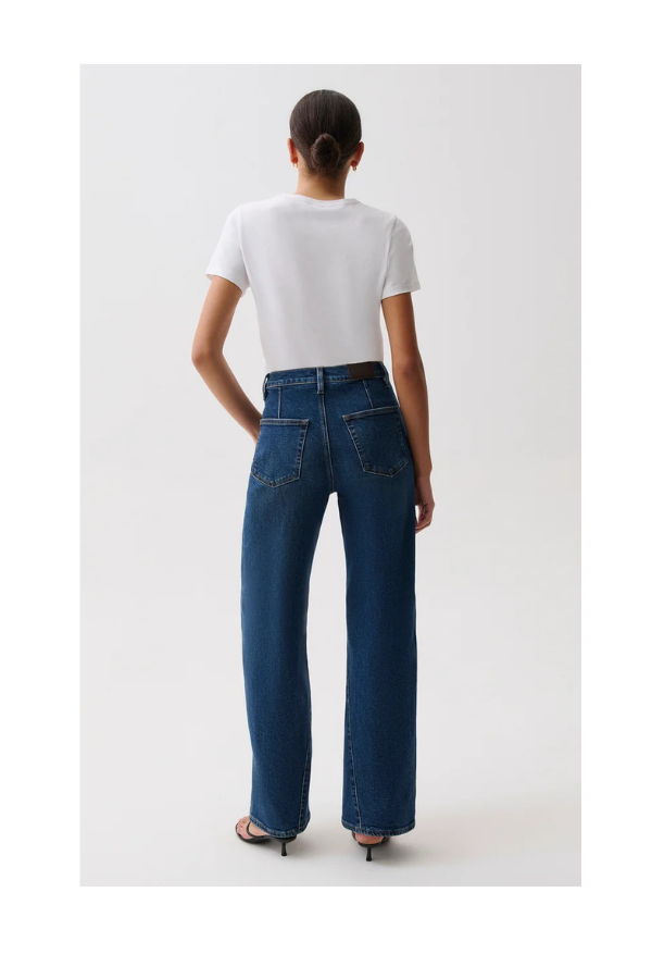 Pistola Kyra High Rise Bowed Wide Leg Jeans