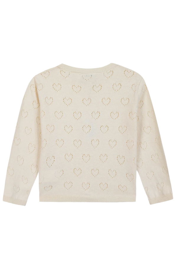 KIDS Bonton Lilou Long Sleeve Cardigan - Cream