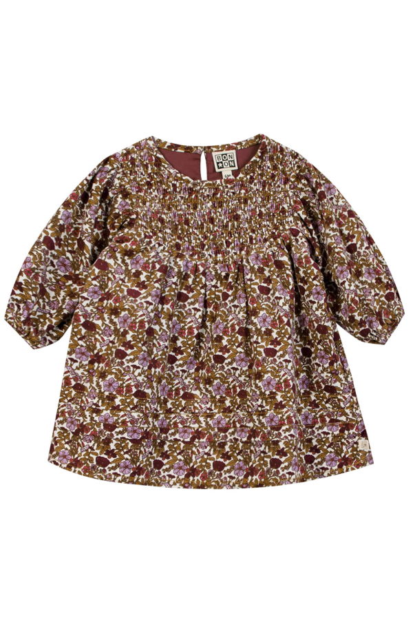 KIDS Bonton Baby Perle Swinging London Flower Print Dress - Purple