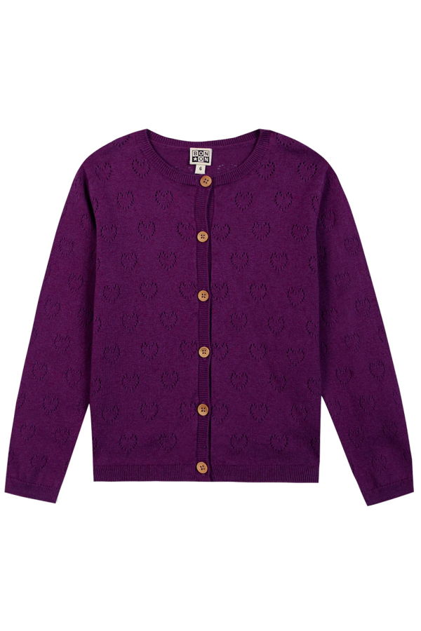 KIDS Bonton Lilou Cardigan - Purple Rain