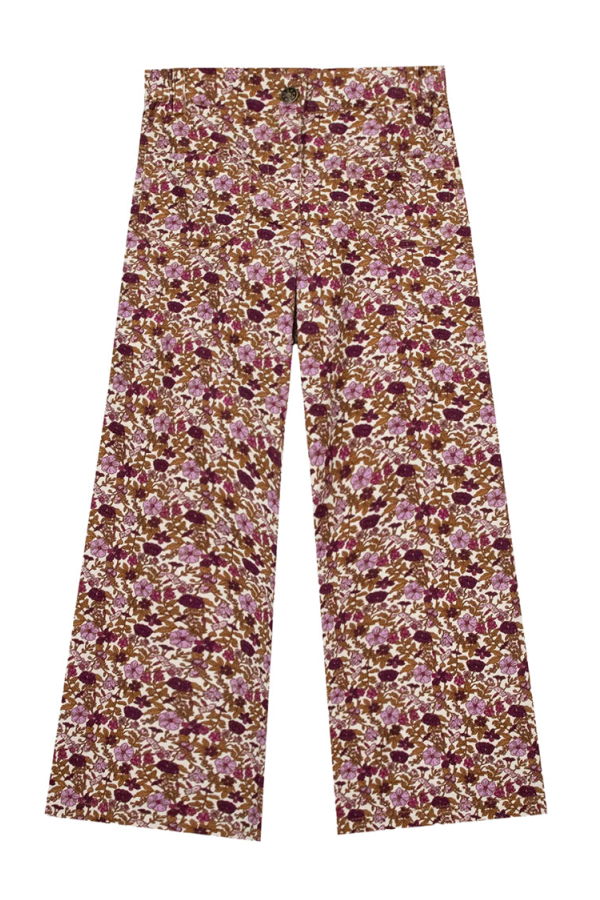 KIDS Bonton Paradisco Pants Swinging London Flower Print - Purple