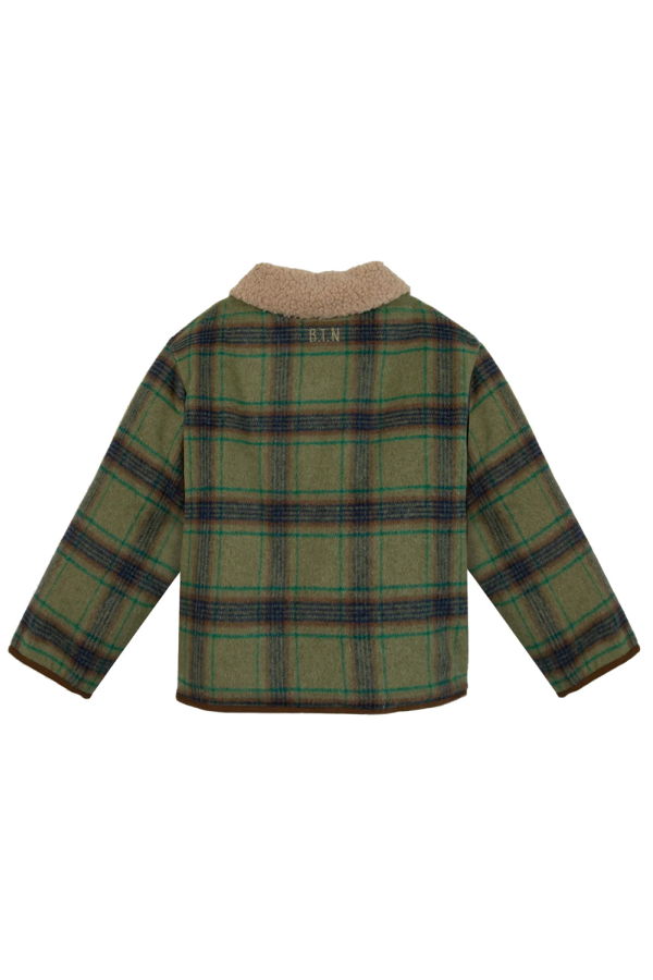 KIDS Bonton Pierrot Shirt Jacket - Sunday Green Plaid