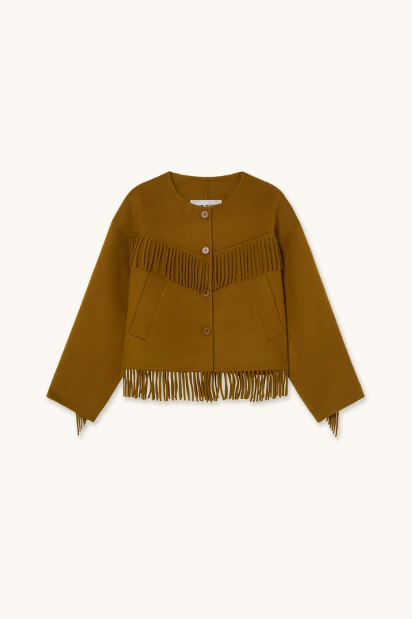 TINY BIG SISTER Frills Short Coat - Bronze