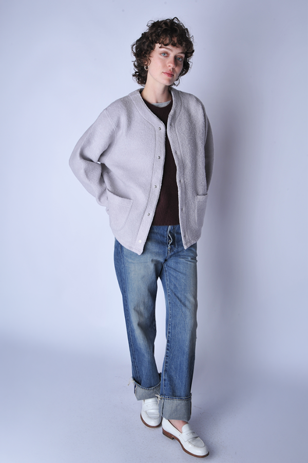 Chimala Grayge Wool Snap Cardigan