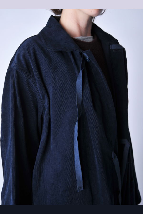 Chimala Corduroy Medic Coat with Ties