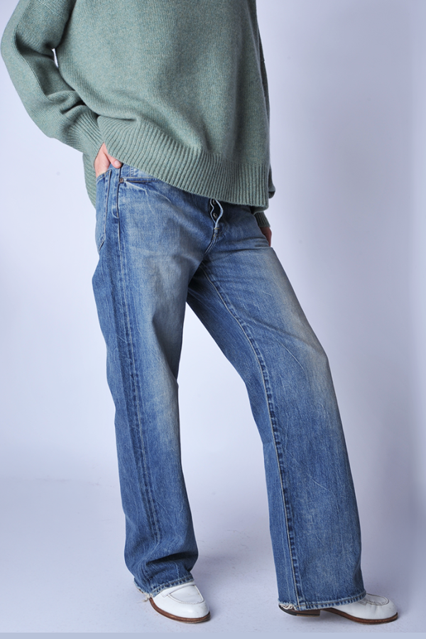 Chimala Smoky Medium Straight Cut Denim Selvedge Jeans