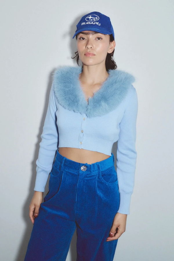 Fashion Brand Company Fur Lined Cardi Cardigan
