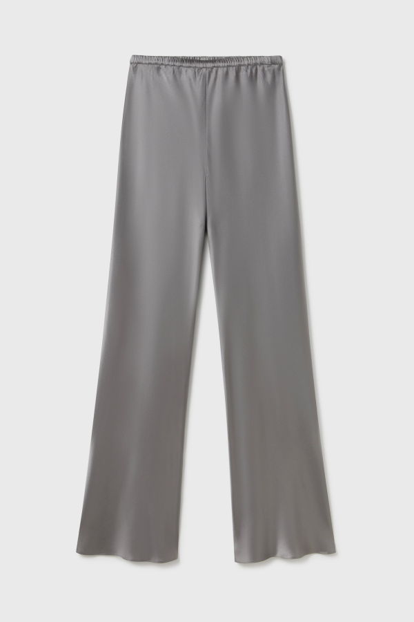 Silk Laundry Bias Cut Pants - Grey Pearl