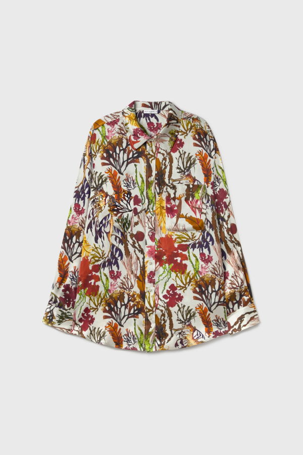 Silk Laundry Boyfriend Shirt - Planktonic