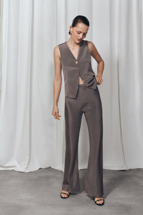 Silk Laundry CDC Bias Cut Pants - Cinder