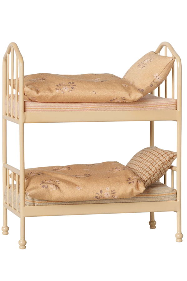 Maileg Toys Mouse Miniature Bunk Bed - Beige