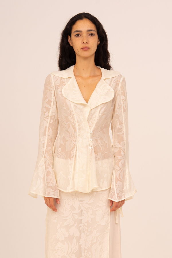 Carmen Says Nice Cream Blouse