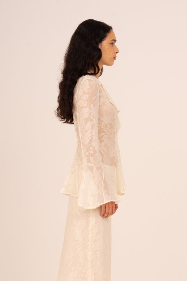 Carmen Says Nice Cream Blouse
