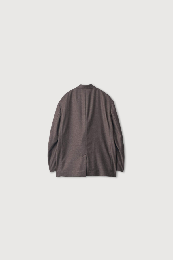ssstein Extra Fine Wool Double Breasted Blazer - Charcoal Brown